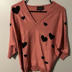 Heart Print Sweater